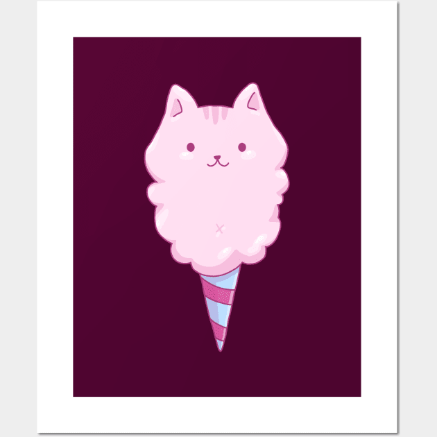 Pink Cotton Kitty Wall Art by RMC-Doodles